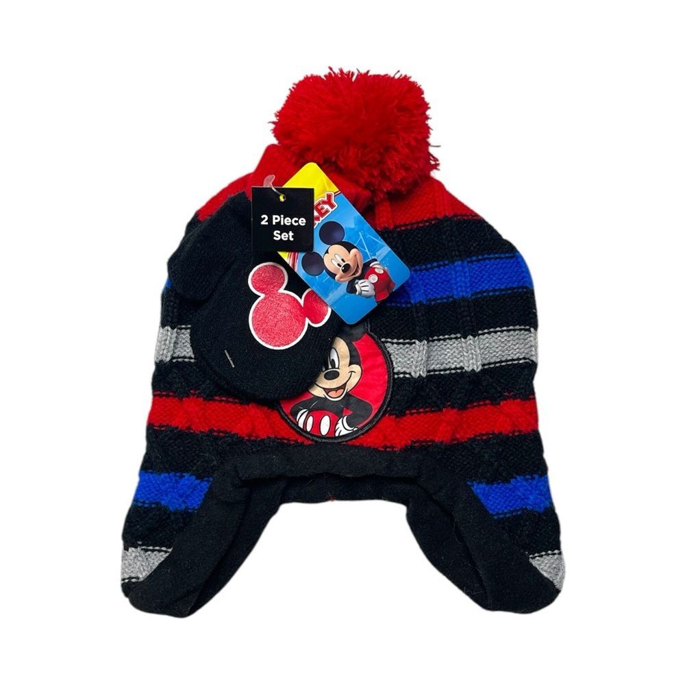 Disney Mickey Mouse Boys 2-Piece Winter Hat & Mittens Set